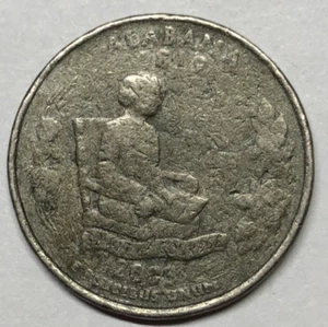 2003 P Alabama State Quarter Error WEAK STRIKE/MISSING CLAD LAYER - Picture 1 of 2