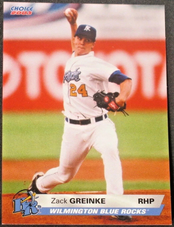 Zack Greinke 2003 Choice Wilmington Rocks ML RC!  SCARCE!! Greinkes 1st Card!! - Image 1 of 1