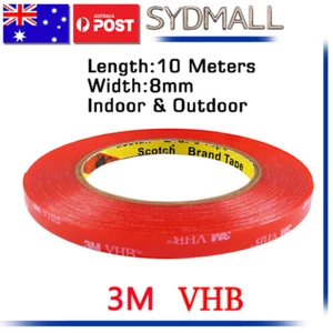 Cinta adhesiva acrílica transparente transparente transparente de doble cara 3M VHB 8 mmX10 m OZ - Imagen 1 de 3