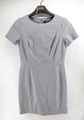 Theory Cassii Shift Sheath Career Mini Dress Stretch Wool Grey Short Sleeve Sz 8 - Image 1 of 4