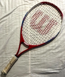 Wilson Red White & Blue 4-1/2" Grip 23" Tennis Racquet - Picture 1 of 5