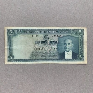 Fındık Yiyen Kızlar Mustafa Kemal Ataturk Banknote TURKISH L1930 5 LIRA Currency - Picture 1 of 6