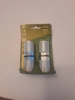 One Set Black Ops Axle Pegs Alloy Silver  26/24Tx3/8 - Image 1 of 2