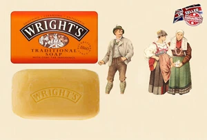 Wright's Cleansing Tradycyjne mydło ze smołą węglową Baton zapachowy 100g - Zdjęcie 1 z 1
