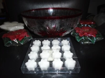 NUEVO YANKEE CANDLE CREPITANTE CRISTAL FLORECIENTE VELA CUENCO CON VELAS Foto 1 de 3