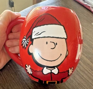 TAZA DE CAFÉ JUMBO NAVIDAD PEANUTS CHARLEY BROWN SNOOPY "HO HO" ROJA 2016 (38) - Imagen 1 de 7