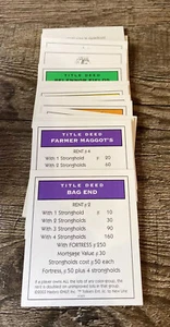 Monopoly The Lord of The Rings TRILOGY Edition Replacement Parts Deed Cards - Picture 1 of 4