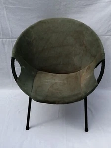 Lusch Sessel Vintage Midcentury Design Balloon Chair 60er Wildleder Beige - Bild 1 von 22