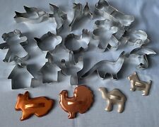 Vintage & New Metal/Copper Cookie Cutter Lot Of 18 Holidays Turkey Christmas Etc