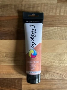 Daler-Rowney System 3 Acrylic Paint Tube 150ml Copper (imit) - Picture 1 of 3