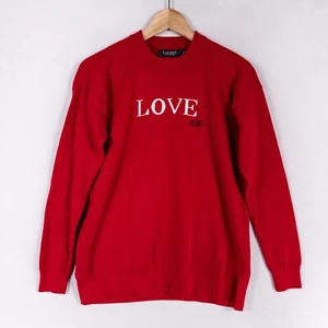 Suéter Lauren Ralph Lauren Mujer Pequeño Rojo LOVE Ligero Preppy San Valentín * - Imagen 1 de 9