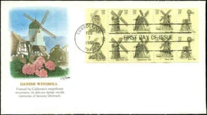 US FDC #1742a Complete Booklet Pane of 10 Fleetwood Cachet Lubbock, TX - Picture 1 of 1