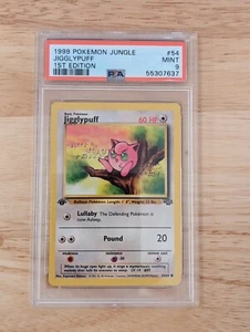 PSA 9 MINT Jigglypuff 1999 Jungle 1st Edition Pokemon Card - Picture 1 of 2