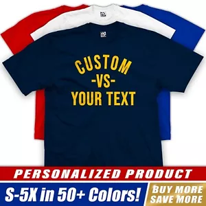 Custom VS T-Shirt Personalized Versus Everybody Born & Bred Raised Hometown Logo - Picture 1 of 35