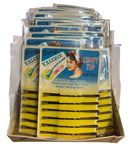 Job Lot 24 x Cards 1950's VALERIE Cumfy Tip Hair Grip Pins Vintage Deadstock NOS - Picture 1 of 4