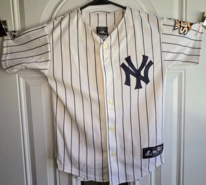 Alex Rodriguez 2009 New York Yankees World Series Pinstripes Jersey Youth Small - Picture 1 of 19