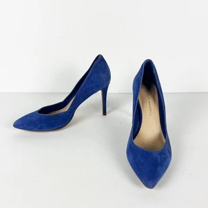 Loeffler Randall suela de cuero gamuza azul talla 8 1/2 B - Imagen 1 de 10