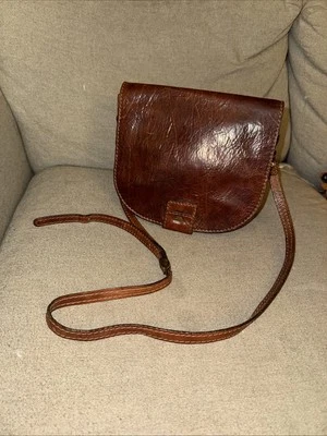 Bolso bandolera de cuero marrón The Bridge Saddle Bag Foto 1 de 4