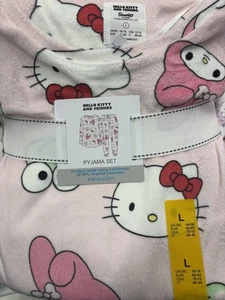 Hello Kitty Velour Pyjama Set UK Size 4-24 2XS-2XL - Picture 1 of 3