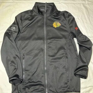 Fanatics NHL Chicago Blackhawks Men’s  Full Zip Black Jacket Size Medium - Picture 1 of 6