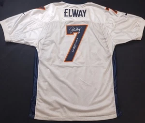 JOHN ELWAY DENVER BRONCOS SIGNED AUTO ON FIELD AUTHENTIC JERSEY NEW W/ TAGS  - Picture 1 of 6
