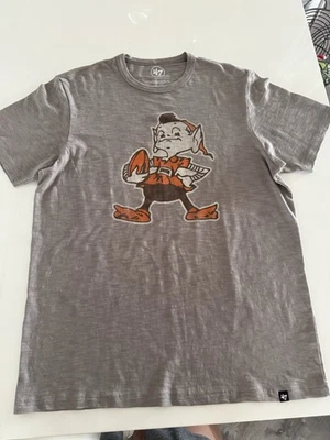New 47’ Cleveland Browns Brownie NFL The Elf Logo Shirt Size Men's L - Image 1 of 4