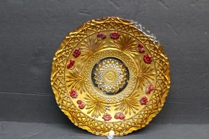 Piattino fiorito in vetro pippo 6" vintage - Foto 1 di 5