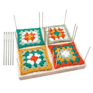 1Set Wooden Blocking Board Granny Square Crochet Board Crafting With Blocking - Picture 1 of 9