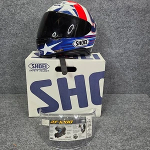 Shoei RF-1200 Indy Marquez Helmet Red White and Blue USA Special RARE Large - Picture 1 of 20