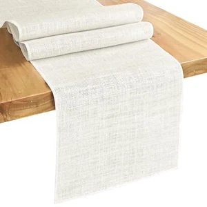 Burlap Table Runner 108 Inches Farmhouse Table Runner Jute Table Runner Rusti... - Picture 1 of 6
