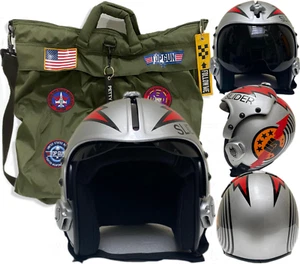 Polyst Fighter Pilot Call Sign "SLIDER" Helmet TOP Gun Movie Prop HGU-33 - Picture 1 of 7