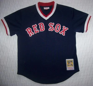 BOSTON RED SOX TED WILLIAMS COOPERSTOWN MITCHELL & NESS BLUE jersey sz M MEDIUM - Picture 1 of 5