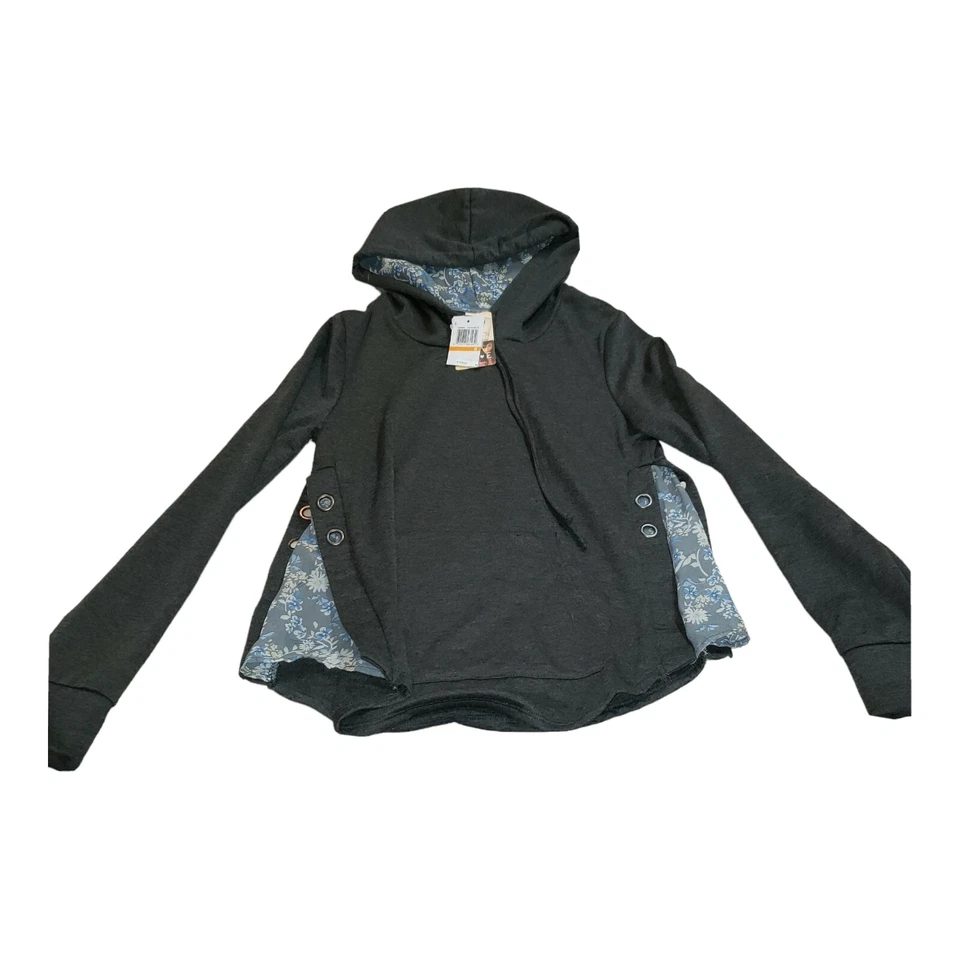 SUDADERA ELEGANTE NUEVA CON ETIQUETAS TALLA JUNIOR NIÑAS PEQUEÑAS, CAPUCHA Y LATERAL TIENE BONITA TELA Foto 1 de 4