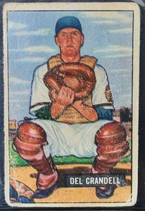 1951 Bowman Baseball Del Crandall #20 Boston Braves VG - Picture 1 of 2