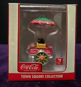 RARE - Coca-Cola Town Square Betty's Donuts Umbrella Cart - Picture 1 of 6