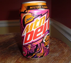 NEW Unopened Mountain MTN Dew 2022 Voodew 4 Mystery Flavor Soda 1ea 12 Oz Can - Picture 1 of 3