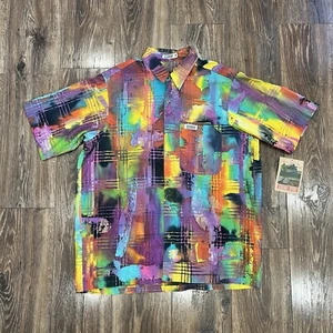 Vintage SIDEOUT SPORT Hand Painted In Bali Button Up Mens Medium New w/ Tag RARE - Picture 1 of 17