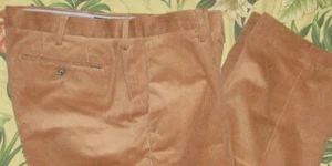 Polo RALPH LAUREN Brown Corduroy Flat Front Pants 36 x 32 - Picture 1 of 5