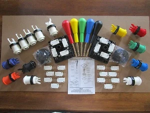 Kit de Panel de Control HAPP Arcade 1 UP elección de HAPP 14 pulsadores y 2 joysticks - Imagen 1 de 10