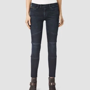 All Saints Allsaints Washed Black Skinny Jeans Moto Style in Biker Fit 29 - Bild 1 von 20