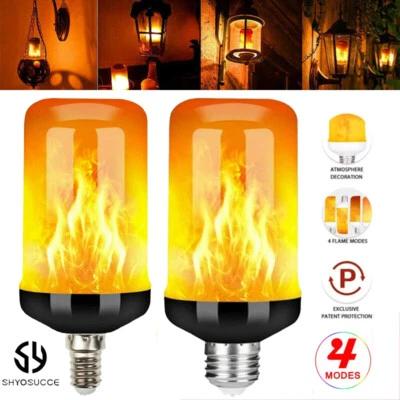E27 E14 LED Licht Fackel Feuer Lampe Flammen Effekt Glühbirne Flacker Birne Deko - Bild 1 von 4