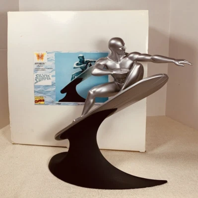 SILVER SURFER Artist Proof KIRBY Style Statue ~ATTAKUS ~NEVER DISPLAYED~ BOMBYX - Image 1 of 4