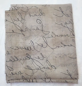 Waverly Pen Pal Pergament durchsichtig Drapierung Stoff 6 Yards französische Schrift Karneval - Bild 1 von 11