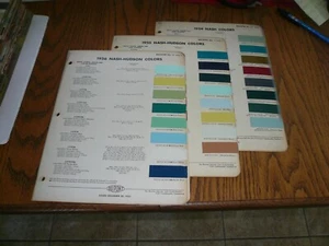 1954 1955 1956 Nash DuPont Dulux Color Chip Paint Sample - Three Years - Vintage - Picture 1 of 1