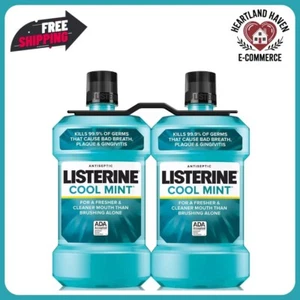 Listerine Cool Mint Antiseptic Mouthwash (1.5L, 2 pk.) Great Price - Picture 1 of 8