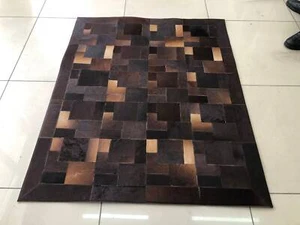 New Large Cowhide Skin Rug Leather Carpet New Hair Cowhide Carpet 8'X10'|9'X12 - Picture 1 of 7