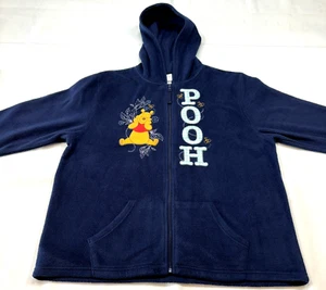 Disney Hooded Full Zip Fleece Winnie Pooh Jacket Kid XL Blue Long Sleeve Outdoor - Picture 1 of 11