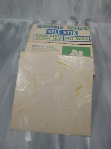 Vintage Color Tile Brand Vinyl Floor Textured Travertine? 26 tiles 12" x 12" - Picture 1 of 6