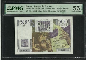 France : 500 Francs Chateaubriand 1946 ; PMG : About UNC 55 ; EPQ (Ref 1972) - Picture 1 of 2