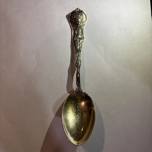 1901 Christmas Native American Indian Sterling Silver Souvenir Spoon. 24.7 Grams - Picture 1 of 8